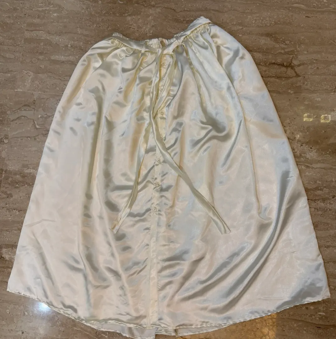 Custom satin skirt stitched by DIYO