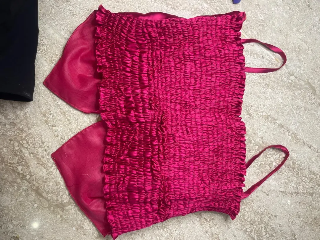 Custom satin top stitched by DIYO