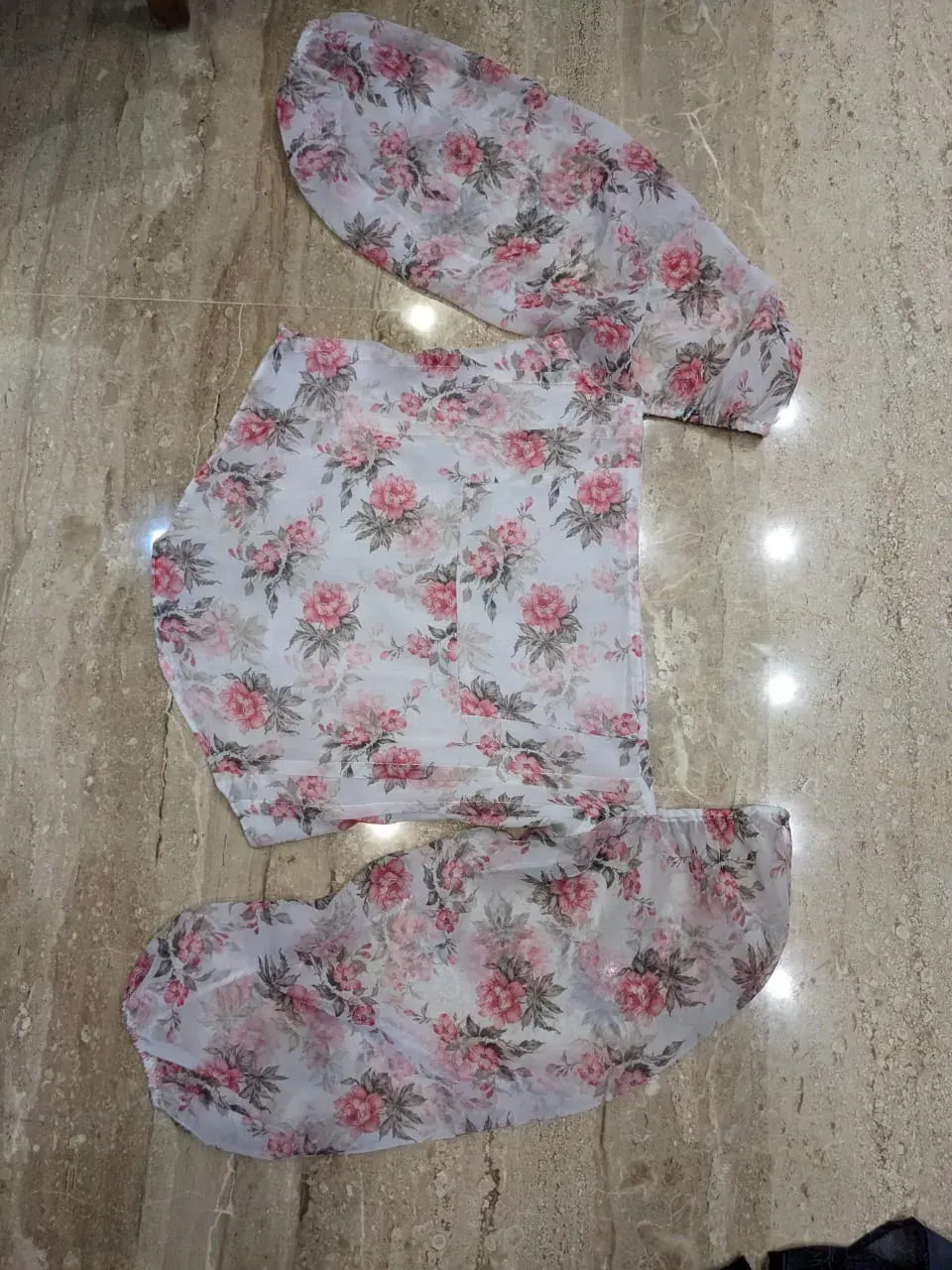 Custom georgette floral top stitched by DIYO
