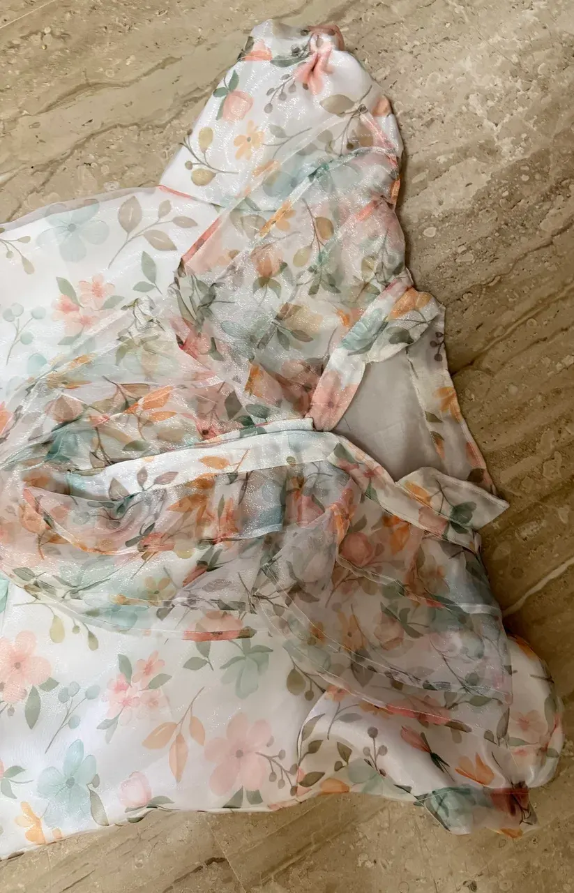 Custom organza top for a festive, stitched by DIYO