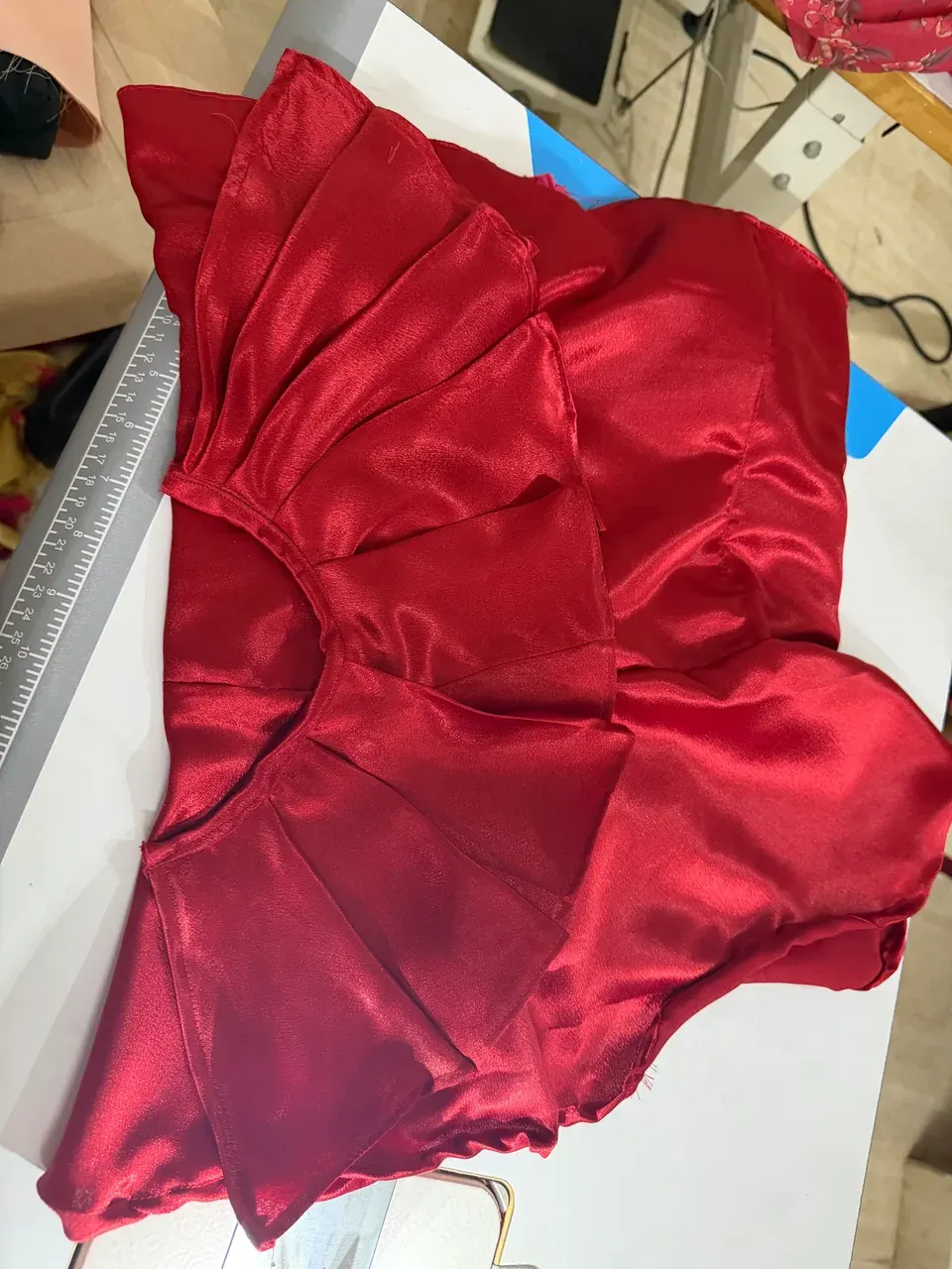 Custom satin top stitched by DIYO