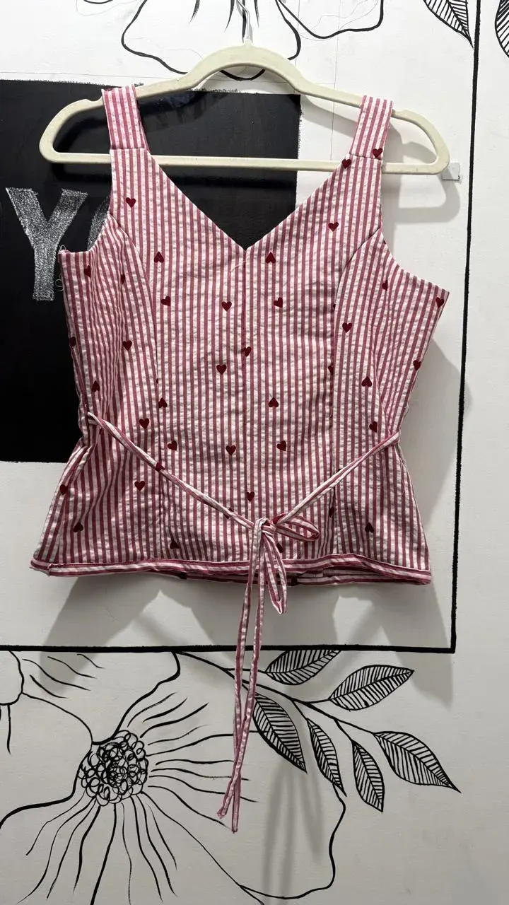 Custom small prints top stitched by DIYO