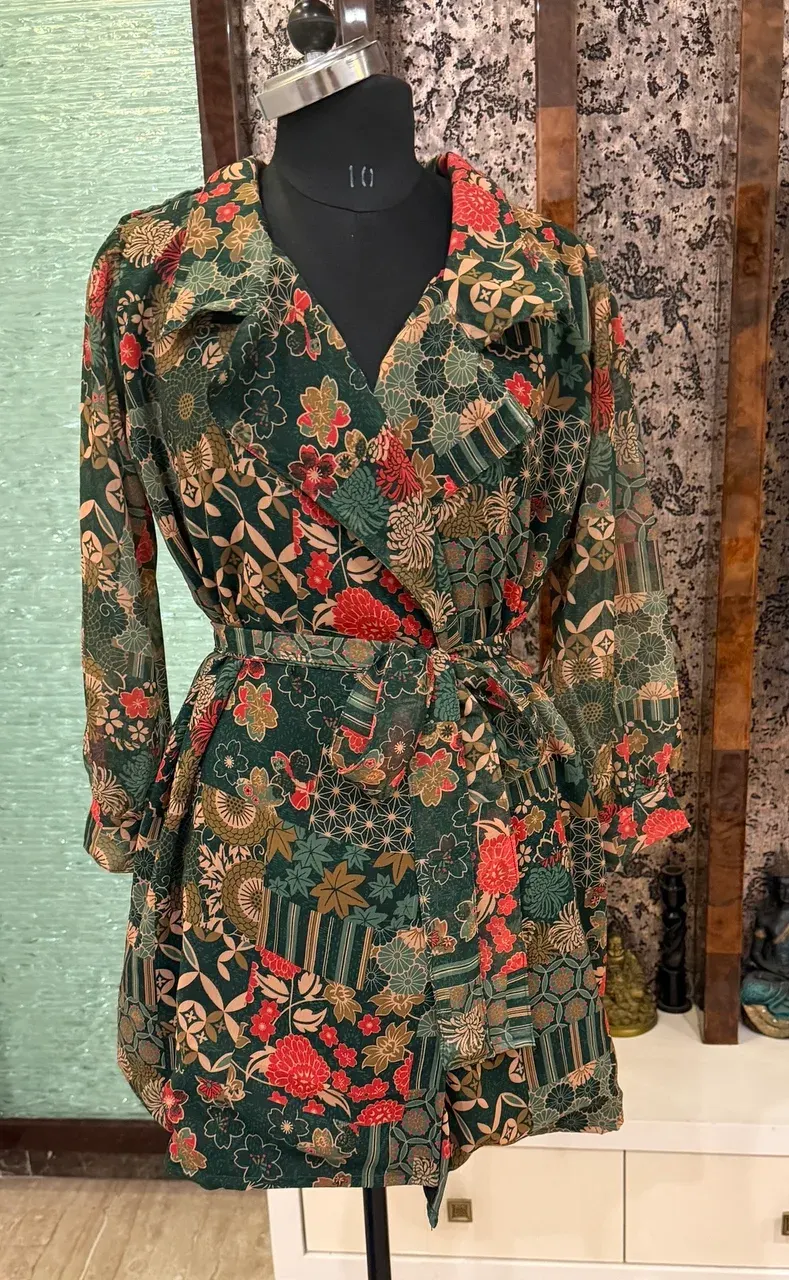 Custom georgette floral top stitched by DIYO