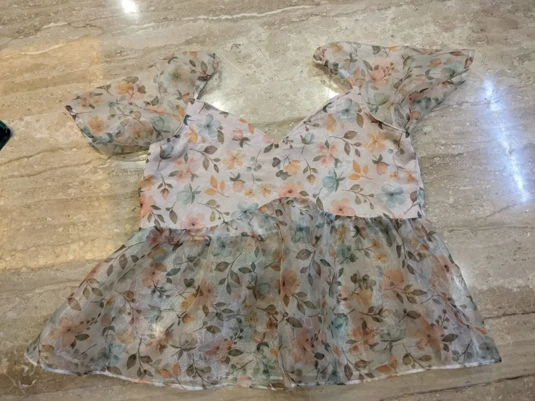 Custom organza top stitched by DIYO