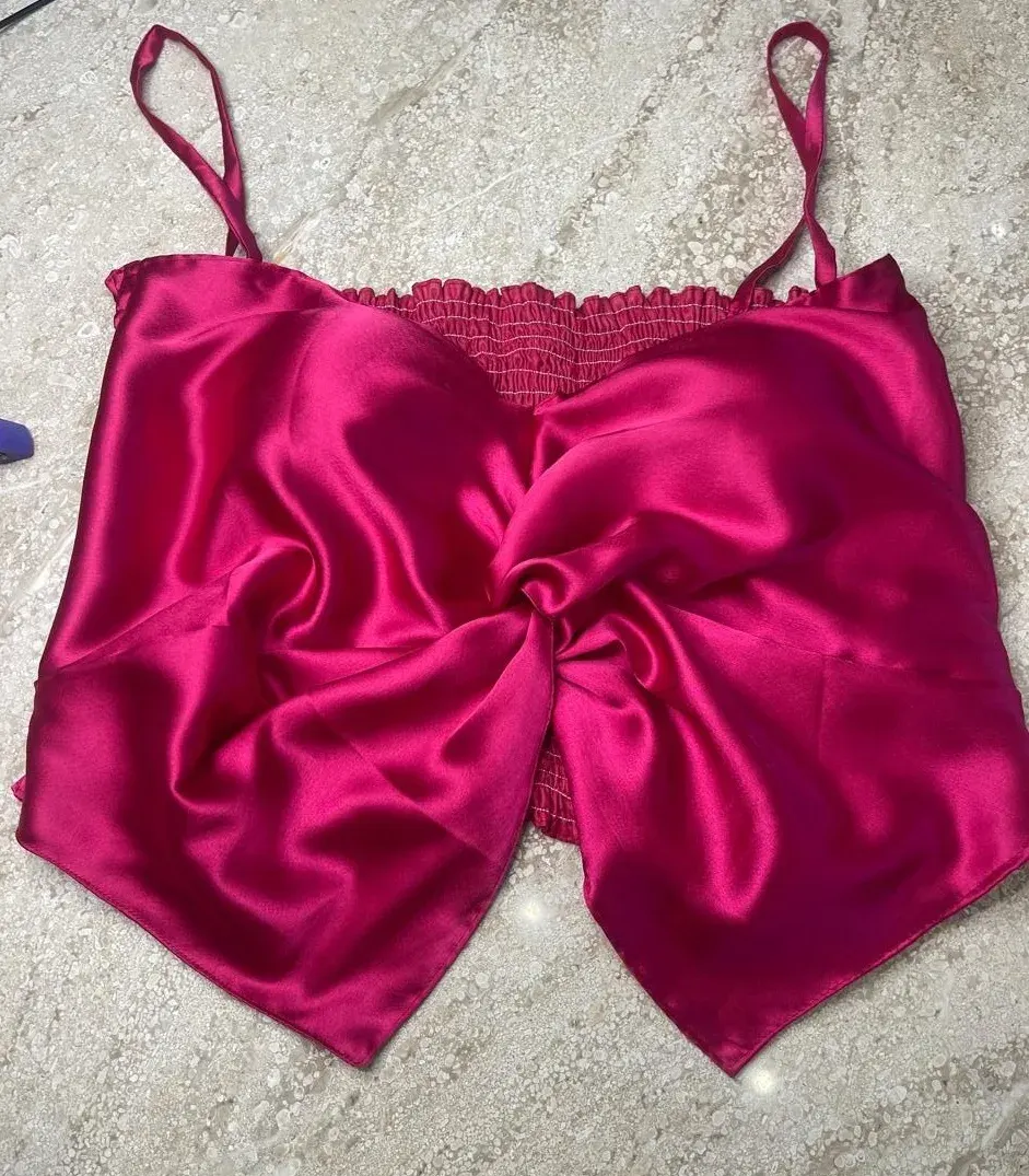 Custom satin top stitched by DIYO