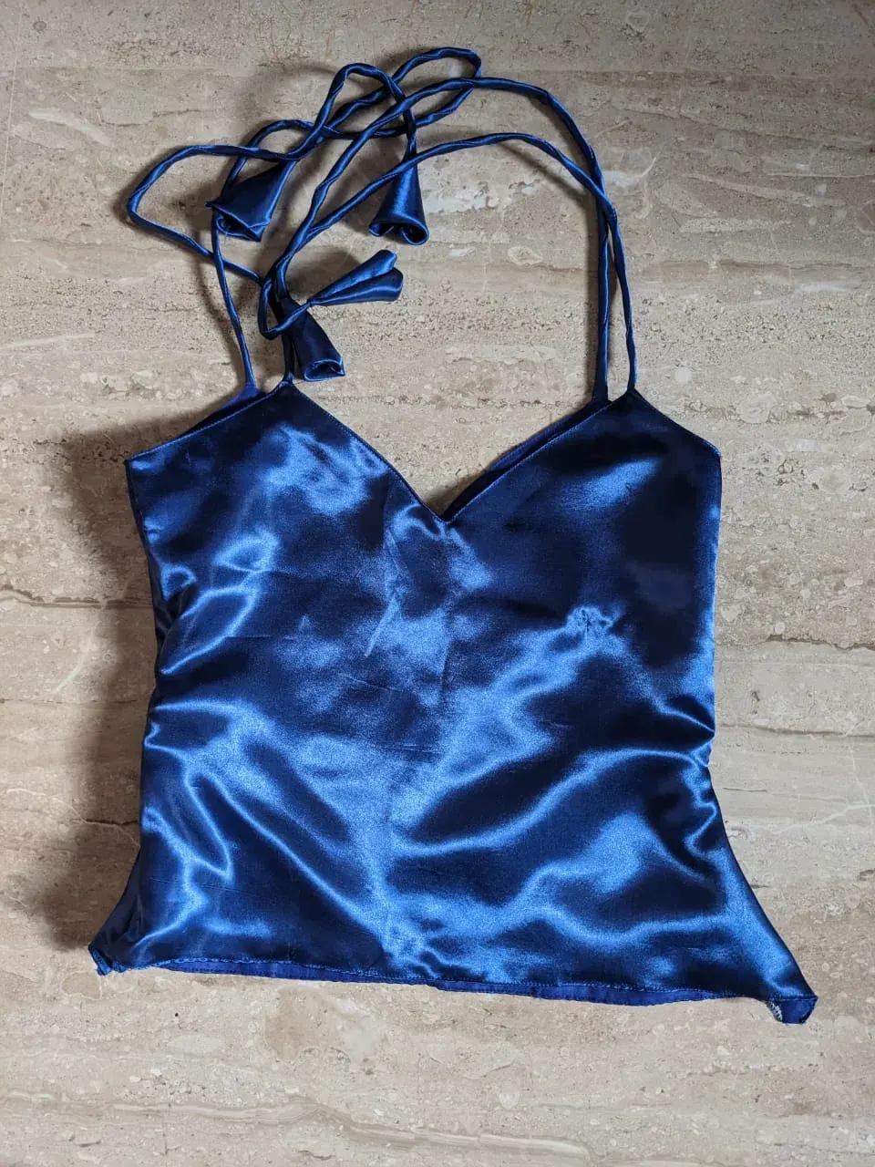 Custom satin top stitched by DIYO