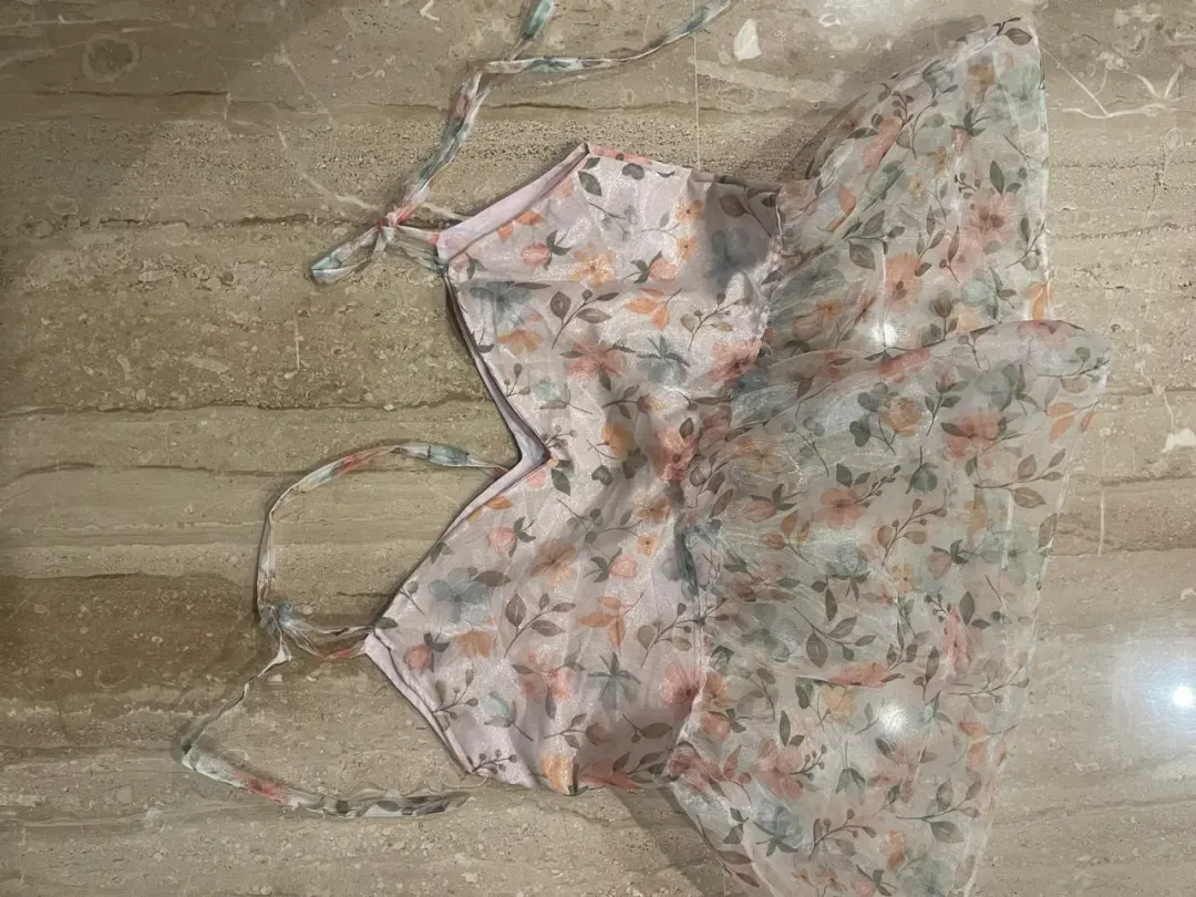 Custom organza top stitched by DIYO