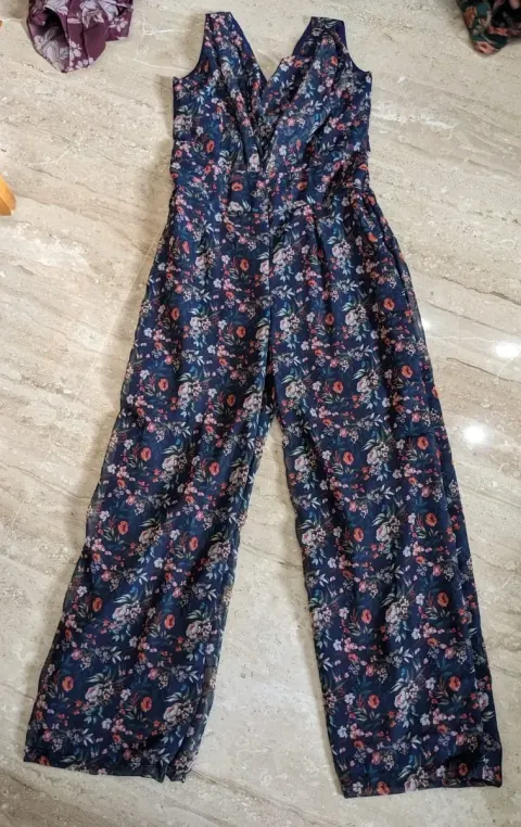 Custom satin jumpsuit stitched by DIYO