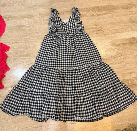 Custom checks maxi dress stitched by DIYO