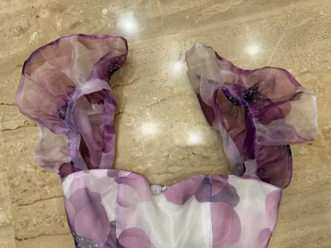 Custom organza maxi dress stitched by DIYO