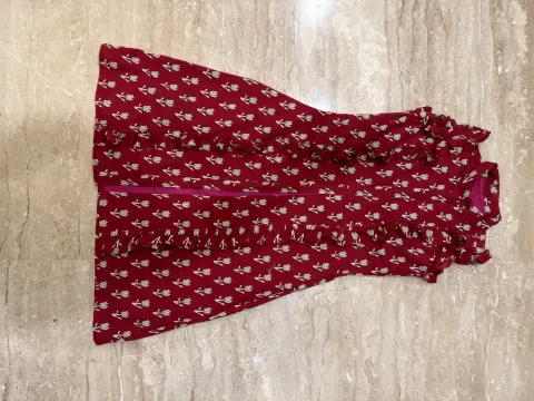 Custom small prints maxi dress stitched by DIYO