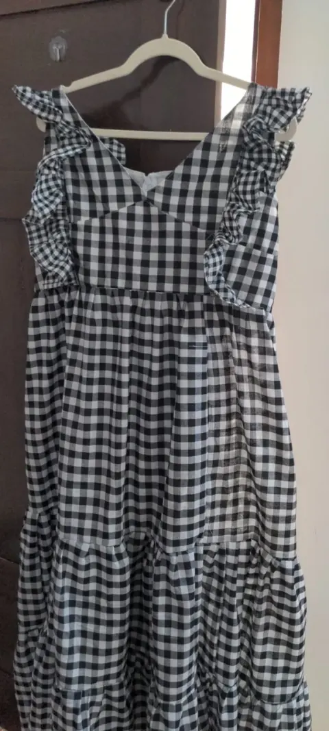Custom checks maxi dress stitched by DIYO