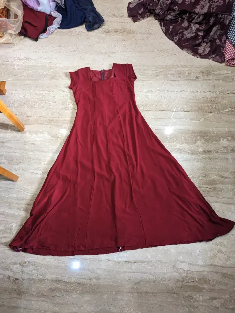 Custom plain maxi dress stitched by DIYO