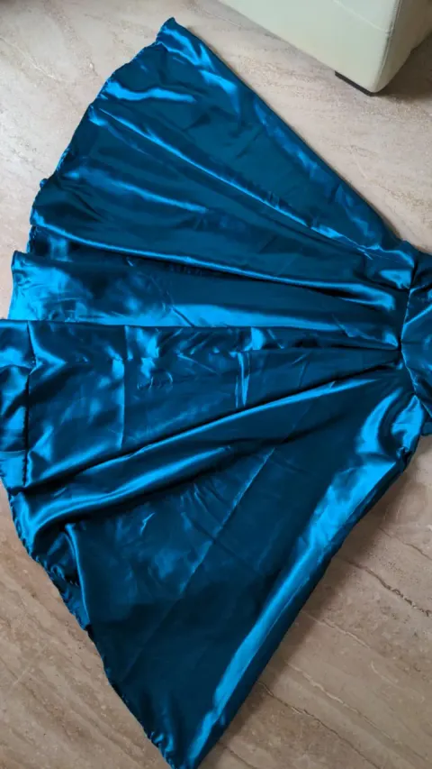 Custom satin maxi dress stitched by DIYO
