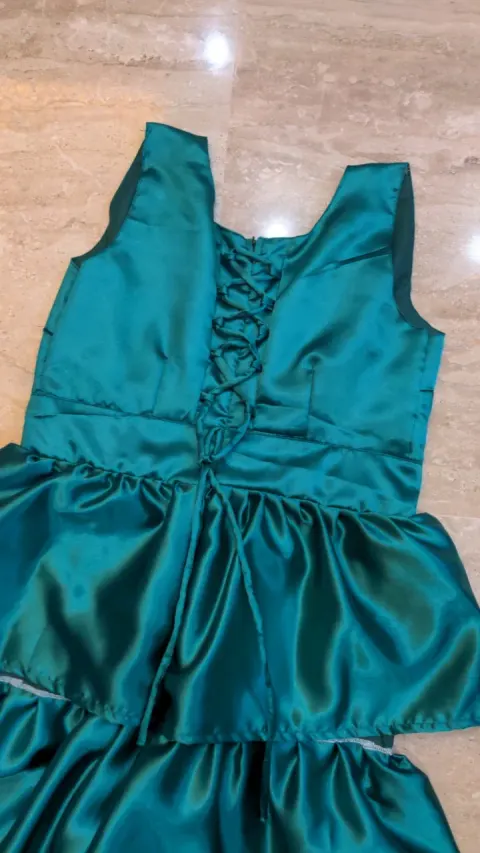 Custom satin maxi dress stitched by DIYO