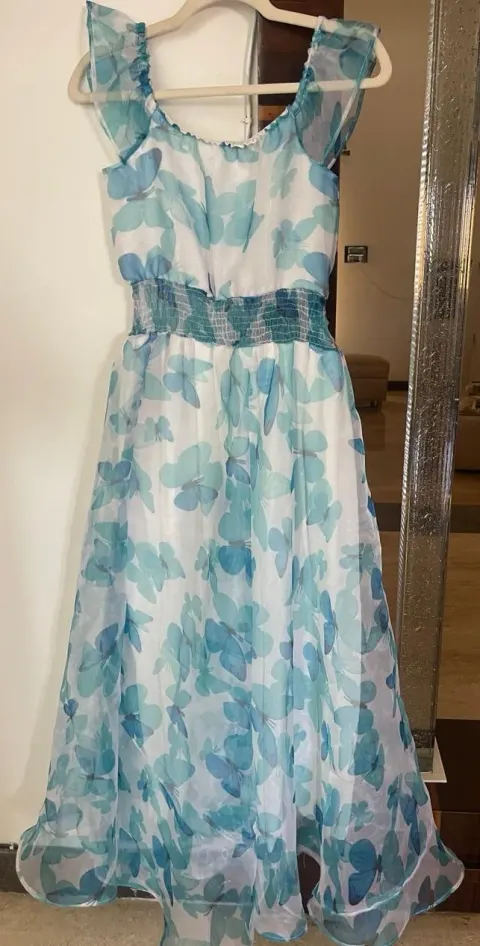 Custom organza maxi dress stitched by DIYO