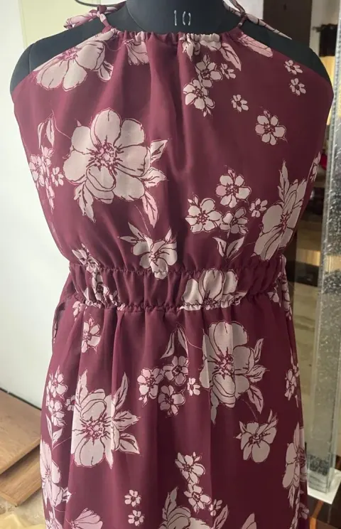 Custom georgette floral maxi dress stitched by DIYO
