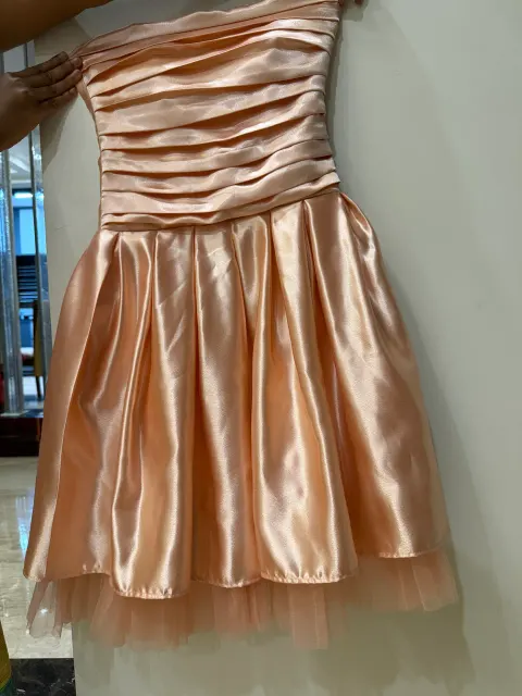 Custom satin maxi dress stitched by DIYO