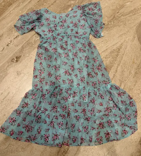 Custom georgette floral maxi dress stitched by DIYO