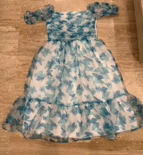 Custom organza maxi dress stitched by DIYO