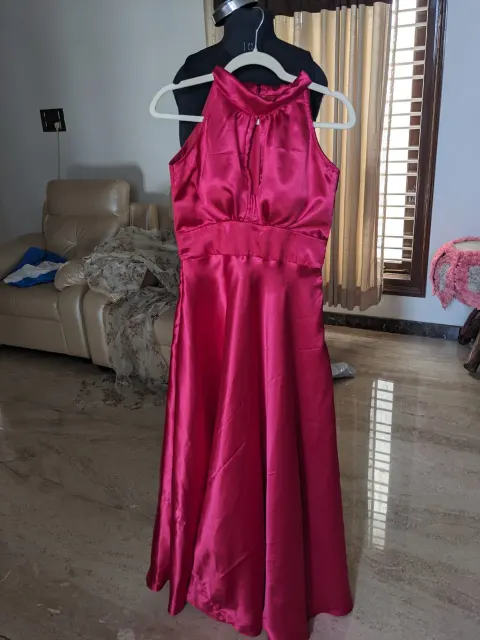 Custom satin maxi dress stitched by DIYO