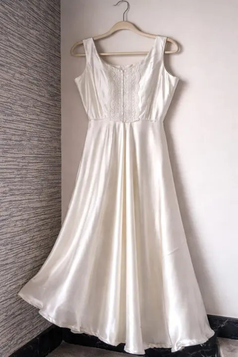 Custom plain maxi dress stitched by DIYO