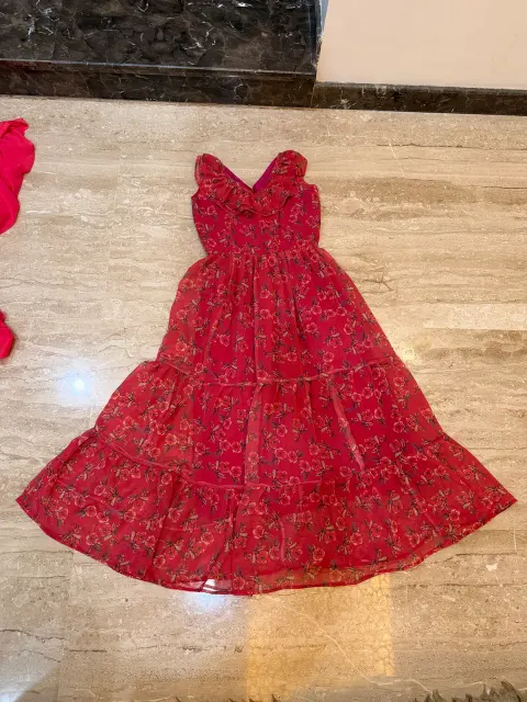 Custom georgette floral maxi dress stitched by DIYO