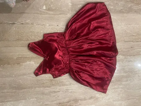 Custom satin short dress stitched by DIYO