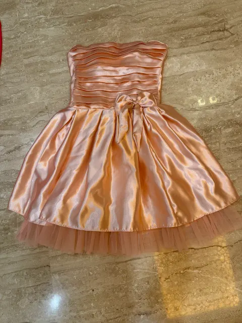 Custom satin short dress stitched by DIYO