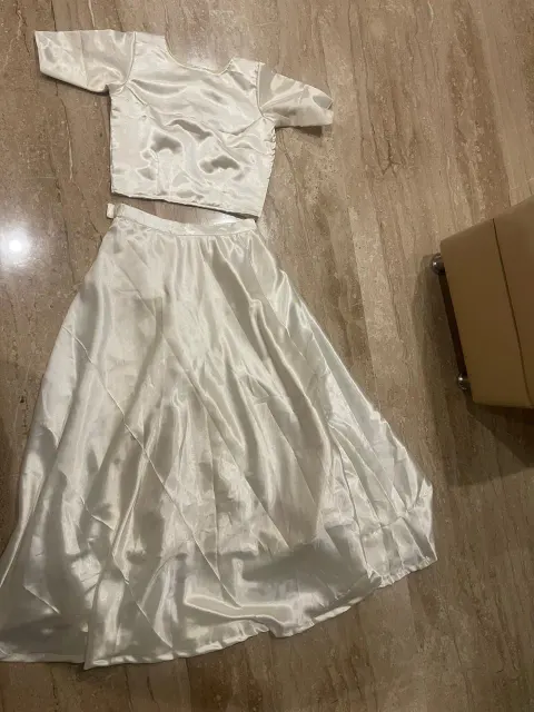 Custom satin skirt stitched by DIYO