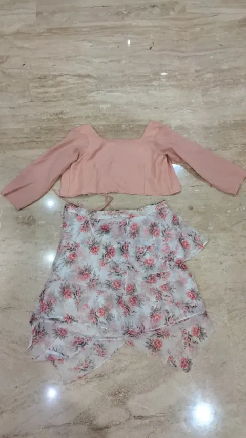 Custom georgette floral co-ord set stitched by DIYO