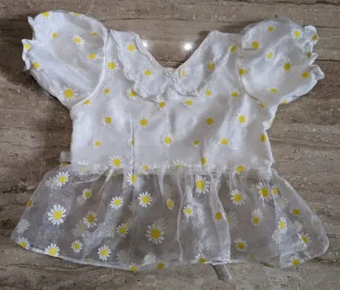 Custom organza top stitched by DIYO