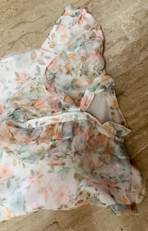 Custom organza top for a festive, stitched by DIYO