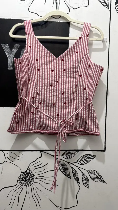 Custom small prints top stitched by DIYO