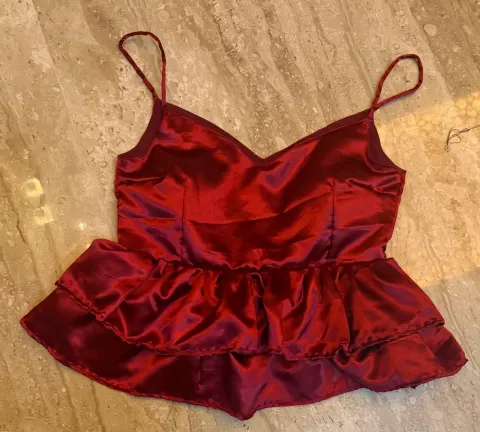 Custom satin top stitched by DIYO