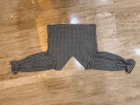 Custom checks top stitched by DIYO