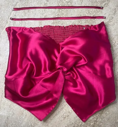 Custom satin top stitched by DIYO