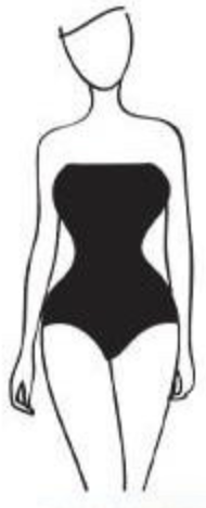 Hourglass body type illustration
