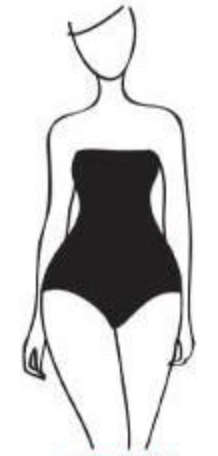 Pear body type illustration