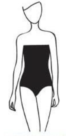 Rectangle body type illustration