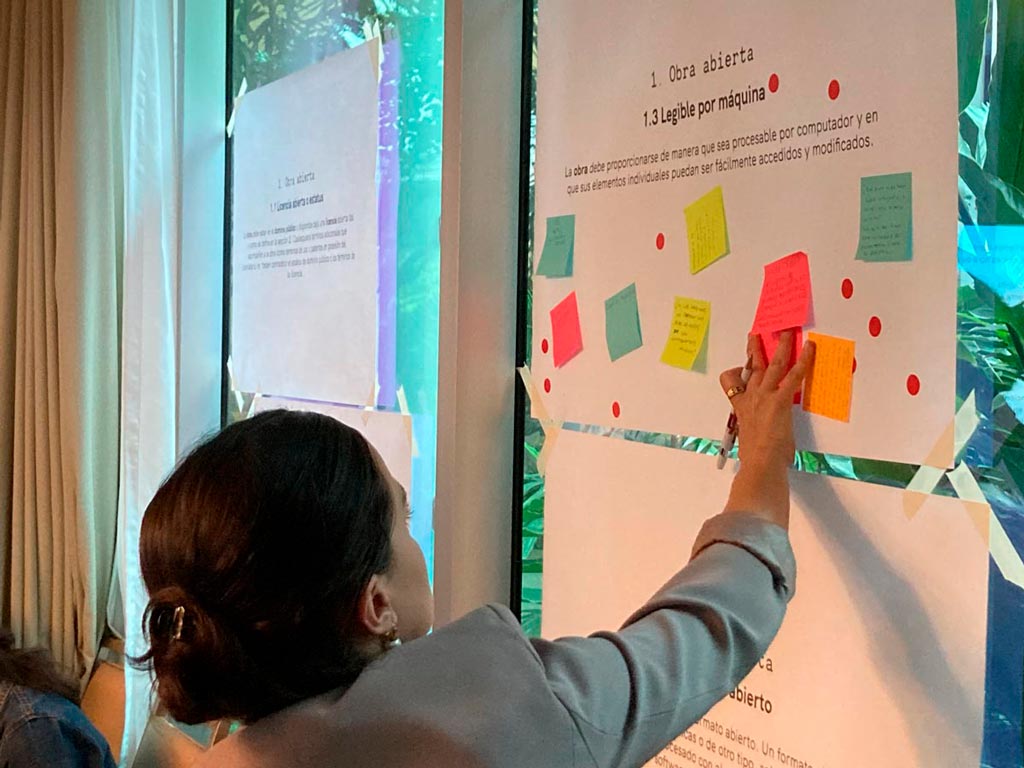 Atelier de définition ouverte avec les communautés latino-américaines lors de la conférence RightsCon (San José, juin 2023)