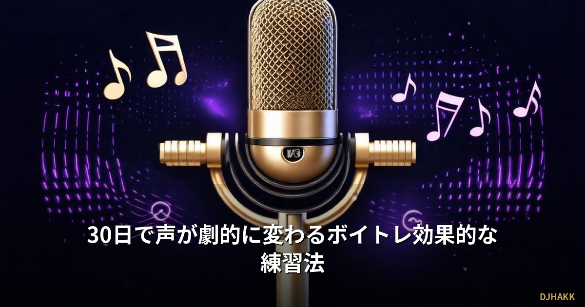 30日で声が劇的に変わるボイトレ効果的な練習法