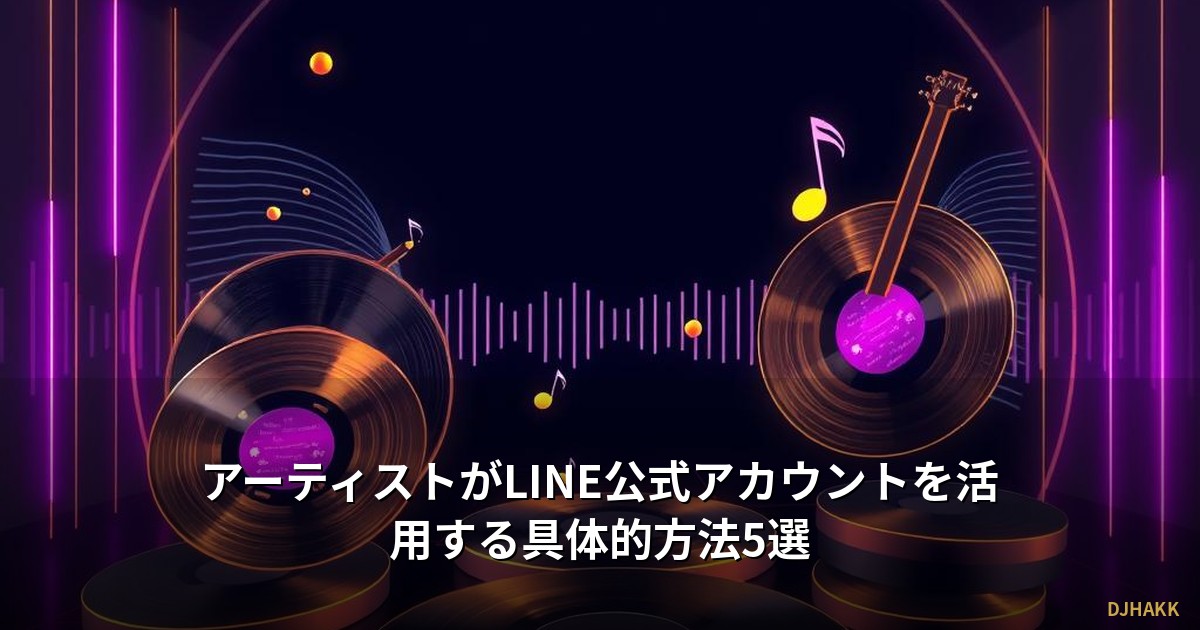 アーティストがLINE公式アカウントを活用する具体的方法5選