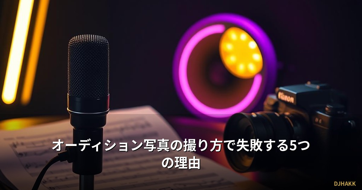 オーディション写真の撮り方で失敗する5つの理由
