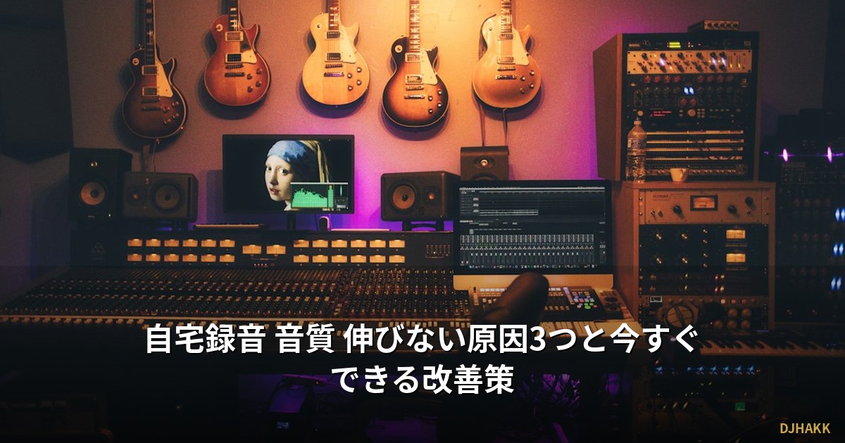自宅録音 音質 伸びない原因3つと今すぐできる改善策