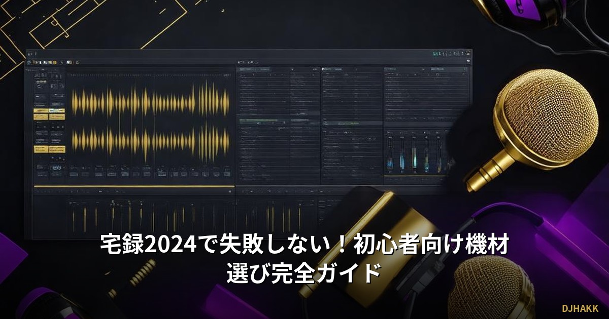 宅録2024で失敗しない!初心者向け機材選び完全ガイド