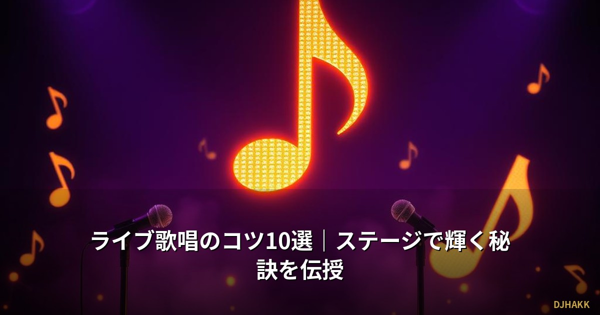 ライブ歌唱のコツ10選|ステージで輝く秘訣を伝授