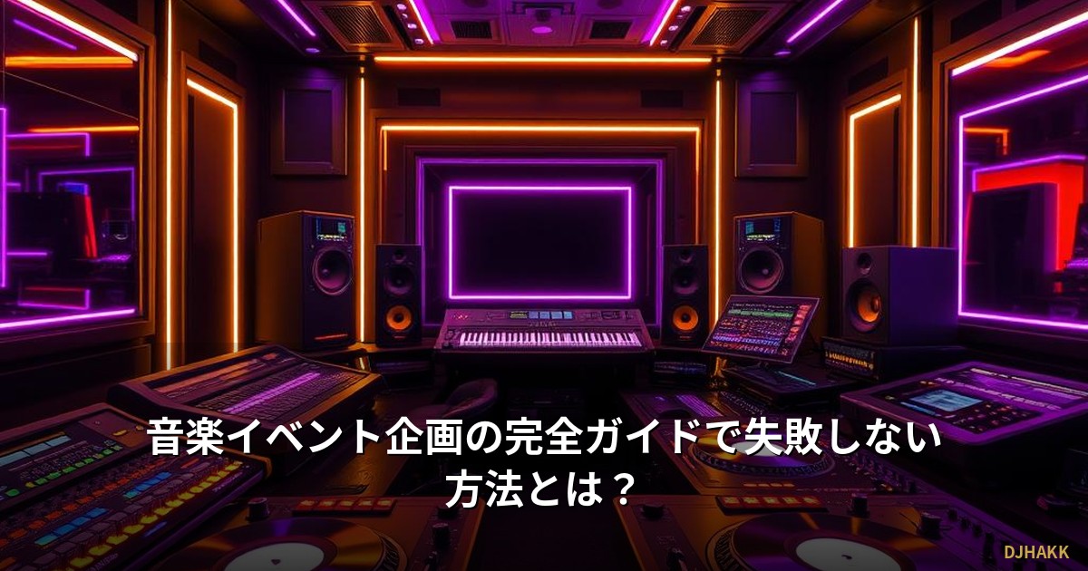 音楽イベント企画の完全ガイドで失敗しない方法とは？