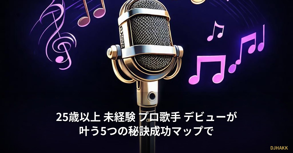 25歳以上 未経験 プロ歌手 デビューが叶う5つの秘訣成功マップで