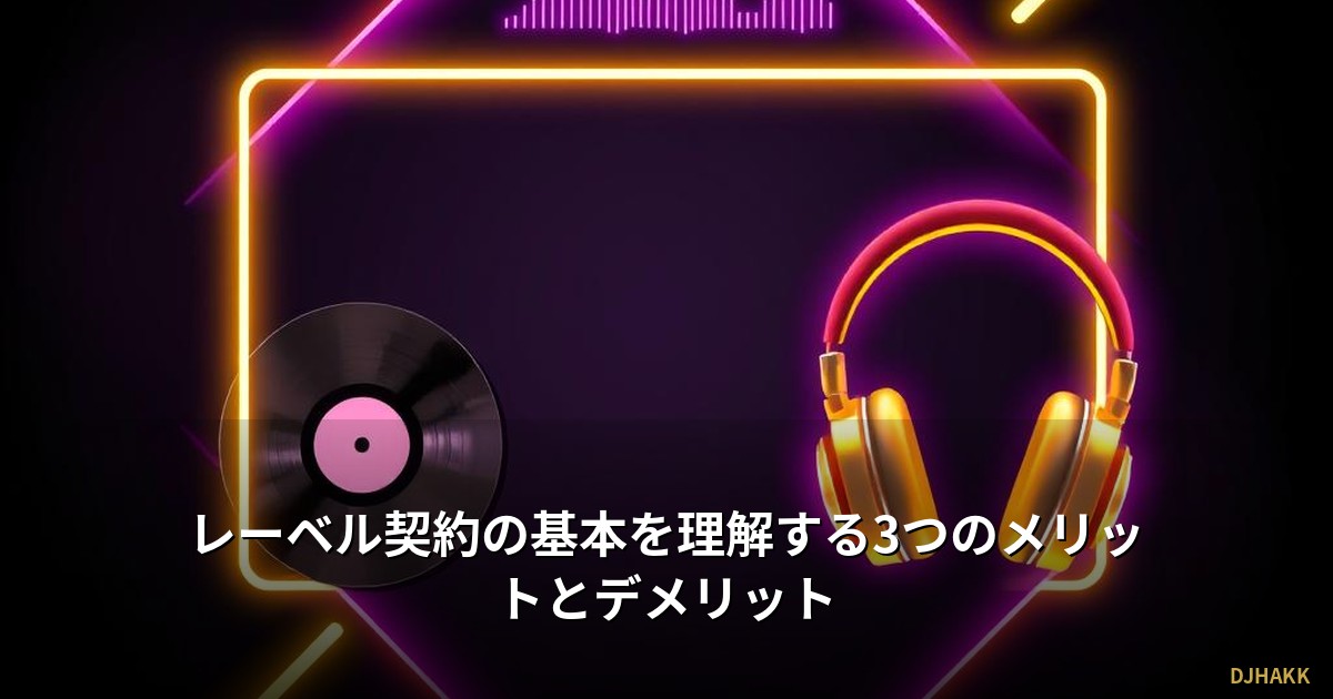 レーベル契約の基本を理解する3つのメリットとデメリット